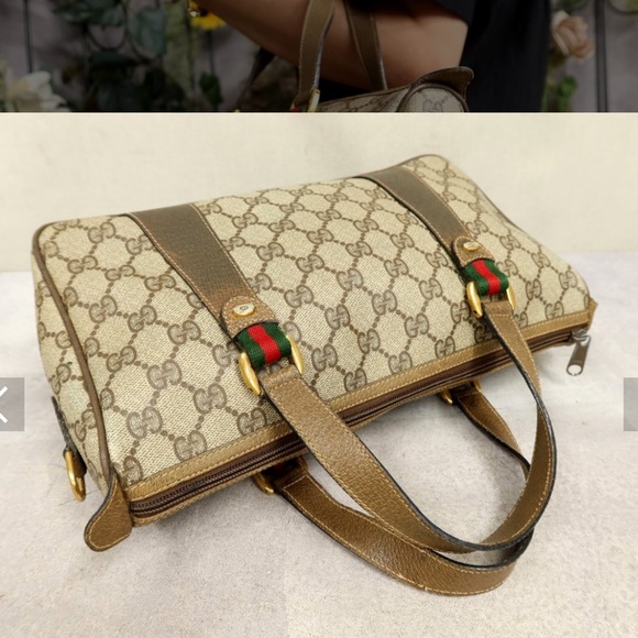 Gucci Beige and Dark Brown Shoulder Bag - Picture 4 of 11